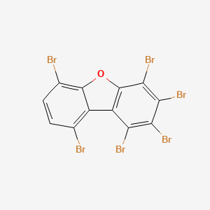 molecular formula C12H2Br6O B15211486 1,2,3,4,6,9-Hexabromo-dibenzofuran CAS No. 617708-19-7