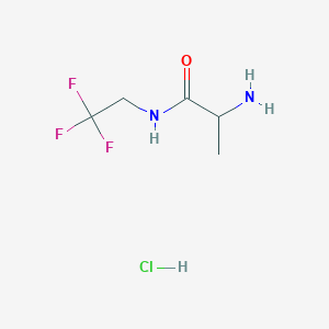 molecular formula C5H10ClF3N2O B1521151 2-amino-N-(2,2,2-trifluoroethyl)propanamide hydrochloride CAS No. 934179-23-4