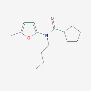 molecular formula C15H23NO2 B15211527 N-Butyl-N-(5-methylfuran-2-yl)cyclopentanecarboxamide CAS No. 62187-43-3