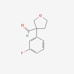 3-(3-Fluorophenyl)tetrahydro-3-furancarbaldehyde