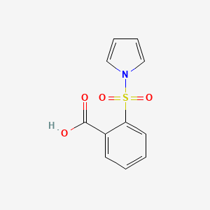 molecular formula C11H9NO4S B15211536 2-(1H-Pyrrole-1-sulfonyl)benzoic acid CAS No. 827024-12-4
