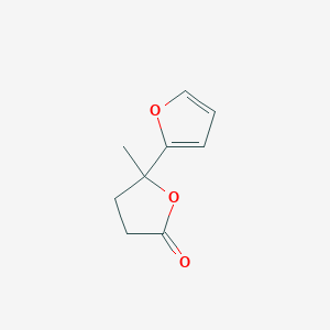 molecular formula C9H10O3 B15211565 5-(Furan-2-yl)-5-methyloxolan-2-one CAS No. 185700-56-5