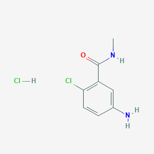 molecular formula C8H10Cl2N2O B1521159 5-amino-2-chloro-N-methylbenzamide hydrochloride CAS No. 1193389-36-4