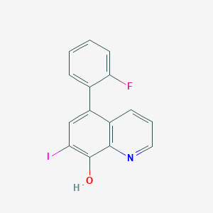 molecular formula C15H9FINO B15211591 5-(2-Fluorophenyl)-7-iodoquinolin-8-ol CAS No. 648896-62-2