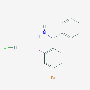(4-Bromo-2-fluorophenyl)(phenyl)methanamine hydrochloride