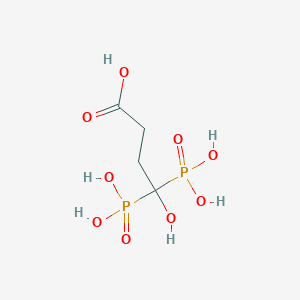 molecular formula C4H10O9P2 B15211605 Butanoic acid, 4-hydroxy-4,4-diphosphono- CAS No. 70794-95-5