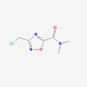 molecular formula C6H8ClN3O2 B1521164 3-(Chloromethyl)-N,N-dimethyl-1,2,4-oxadiazole-5-carboxamide CAS No. 1185320-35-7