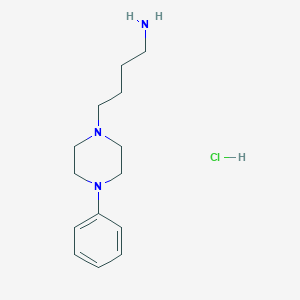 molecular formula C14H24ClN3 B1521165 4-(4-Phenylpiperazin-1-yl)butan-1-amine hydrochloride CAS No. 1181457-84-0