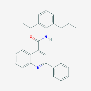 molecular formula C28H28N2O B15211697 N-[2-(Butan-2-yl)-6-ethylphenyl]-2-phenylquinoline-4-carboxamide CAS No. 88067-70-3