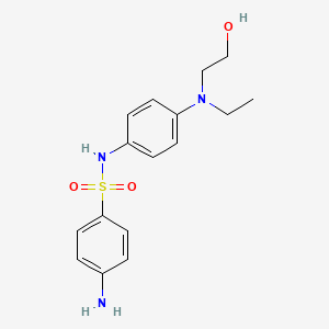 molecular formula C16H21N3O3S B1521174 4-amino-N-{4-[ethyl(2-hydroxyethyl)amino]phenyl}benzene-1-sulfonamide CAS No. 1193389-97-7