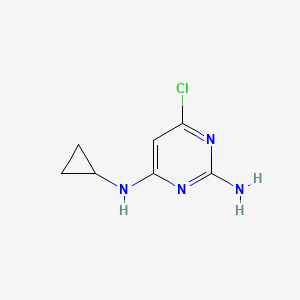 molecular formula C7H9ClN4 B1521176 6-chloro-N~4~-cyclopropylpyrimidine-2,4-diamine CAS No. 1158781-49-7