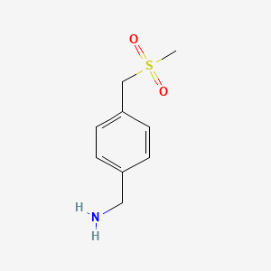 molecular formula C9H13NO2S B1521177 [4-(甲磺酰甲基)苯基]甲胺 CAS No. 854304-24-8