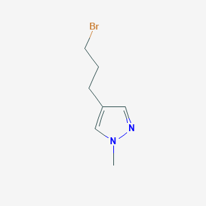 molecular formula C7H11BrN2 B1521179 4-(3-bromopropyl)-1-methyl-1H-pyrazole CAS No. 1082065-79-9