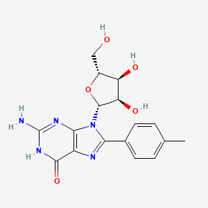 molecular formula C17H19N5O5 B15211812 Guanosine, 8-(4-methylphenyl)- CAS No. 79953-04-1