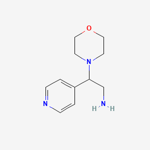 molecular formula C11H17N3O B1521183 (2-Morpholin-4-YL-2-pyridin-4-ylethyl)amine CAS No. 518066-36-9