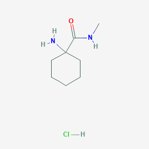 molecular formula C8H17ClN2O B1521186 1-amino-N-methylcyclohexane-1-carboxamide hydrochloride CAS No. 1181458-43-4