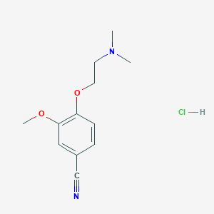 molecular formula C12H17ClN2O2 B1521187 4-[2-(Dimethylamino)ethoxy]-3-methoxybenzonitrile hydrochloride CAS No. 1181458-59-2