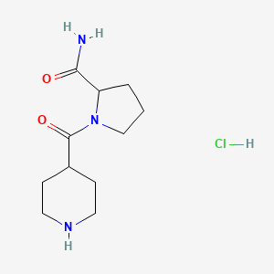 1-(Piperidine-4-carbonyl)pyrrolidine-2-carboxamide hydrochloride