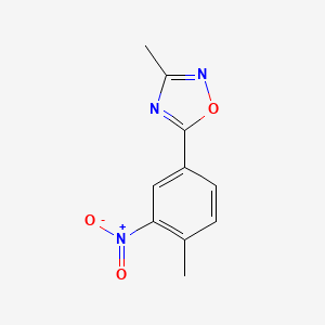 molecular formula C10H9N3O3 B1521191 3-Methyl-5-(4-methyl-3-nitrophenyl)-1,2,4-oxadiazole CAS No. 1193389-83-1