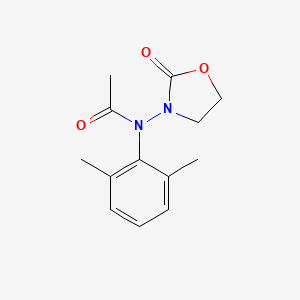 molecular formula C13H16N2O3 B15211975 N-(2,6-Dimethylphenyl)-N-(2-oxo-1,3-oxazolidin-3-yl)acetamide CAS No. 78157-41-2