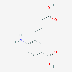 molecular formula C11H13NO4 B1521204 4-Amino-3-(3-carboxypropyl)benzoic acid CAS No. 1193389-28-4