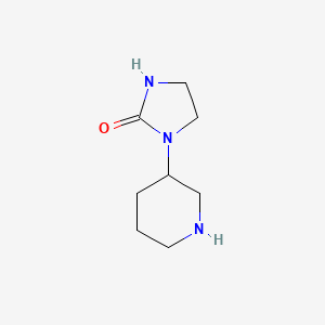 molecular formula C8H15N3O B1521205 1-(Piperidin-3-yl)imidazolidin-2-one CAS No. 1209874-15-6