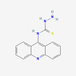 molecular formula C14H12N4S B15212051 Semicarbazide, 4-(9-acridinyl)-3-thio- CAS No. 29023-84-5