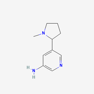molecular formula C10H15N3 B15212092 5-(1-Methylpyrrolidin-2-yl)pyridin-3-amine CAS No. 64635-68-3