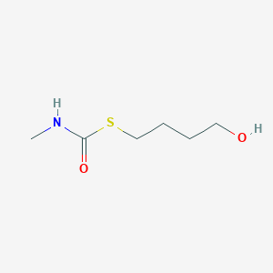 molecular formula C6H13NO2S B15212147 Carbamothioic acid, methyl-, S-(4-hydroxybutyl) ester CAS No. 652154-35-3