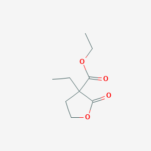 molecular formula C9H14O4 B15212171 Ethyl 3-ethyl-2-oxooxolane-3-carboxylate CAS No. 82672-09-1