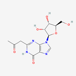 molecular formula C13H16N4O6 B15212179 2-Acetonylinosine 