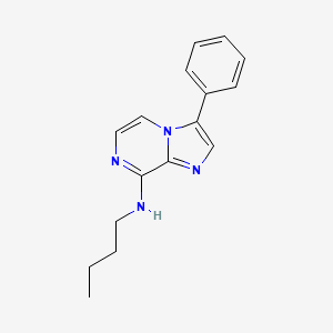 molecular formula C16H18N4 B15212194 N-Butyl-3-phenylimidazo[1,2-A]pyrazin-8-amine CAS No. 787590-61-8