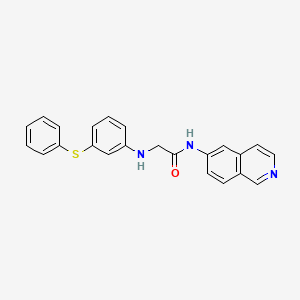 molecular formula C23H19N3OS B15212205 N-Isoquinolin-6-yl-N~2~-[3-(phenylsulfanyl)phenyl]glycinamide CAS No. 920513-39-9