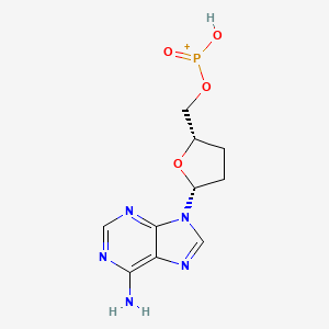 molecular formula C10H13N5O4P+ B15212215 ddA-HP CAS No. 142479-05-8