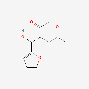 molecular formula C11H14O4 B15212272 3-[(2-Furyl)hydroxymethyl]hexane-2,5-dione CAS No. 84215-51-0