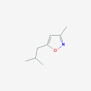 molecular formula C8H13NO B15212302 Isoxazole, 3-methyl-5-(2-methylpropyl)- CAS No. 41027-36-5