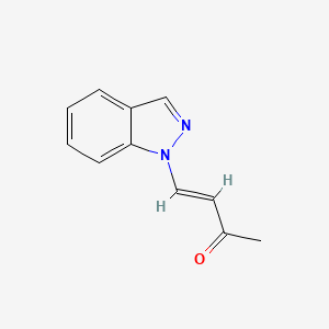 molecular formula C11H10N2O B15212346 4-(1H-Indazol-1-yl)but-3-en-2-one 