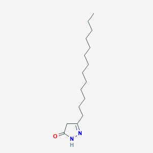 molecular formula C16H30N2O B15212361 5-Tridecyl-2,4-dihydro-3H-pyrazol-3-one CAS No. 63158-98-5