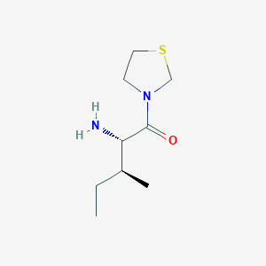 molecular formula C₉H₁₈N₂OS · 1/2(C₄H₄O₄) B152124 1-Pentanone, 2-amino-3-methyl-1-(3-thiazolidinyl)-, (2S,3S)- CAS No. 136259-20-6