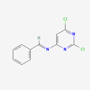 molecular formula C11H7Cl2N3 B15212476 N-Benzylidene-2,6-dichloropyrimidin-4-amine 