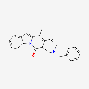 molecular formula C23H18N2O B15212482 2-Benzyl-5-methylindolo[1,2-b][2,7]naphthyridin-12(2H)-one CAS No. 89651-81-0