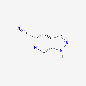 molecular formula C7H4N4 B1521249 1H-Pyrazolo[3,4-C]pyridine-5-carbonitrile CAS No. 633328-50-4