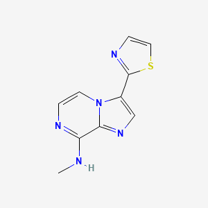 molecular formula C10H9N5S B15212511 Imidazo[1,2-a]pyrazin-8-amine, N-methyl-3-(2-thiazolyl)- CAS No. 825630-57-7