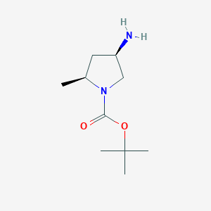 molecular formula C10H20N2O2 B1521252 Tert-butyl (2s,4r)-4-amino-2-methylpyrrolidine-1-carboxylate CAS No. 708274-46-8
