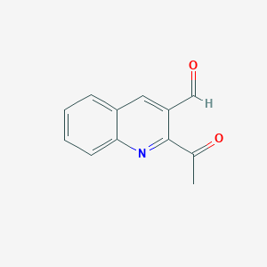 molecular formula C12H9NO2 B15212584 2-Acetylquinoline-3-carbaldehyde CAS No. 872597-01-8