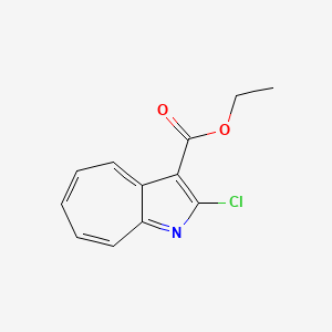 molecular formula C12H10ClNO2 B15212589 Cyclohepta[b]pyrrole-3-carboxylic acid, 2-chloro-, ethyl ester CAS No. 59181-16-7