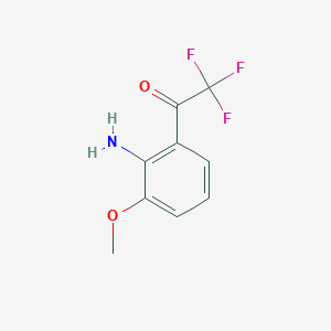 molecular formula C9H8F3NO2 B1521261 1-(2-Amino-3-methoxyphenyl)-2,2,2-trifluoroethanone CAS No. 489429-72-3