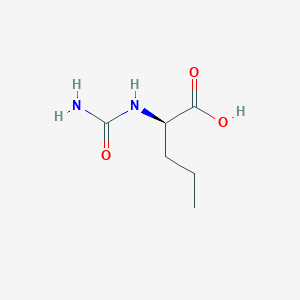 molecular formula C6H12N2O3 B1521262 (2R)-2-(carbamoylamino)pentanoic acid CAS No. 211681-85-5