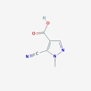 molecular formula C6H5N3O2 B1521266 5-Cyano-1-methyl-1H-pyrazole-4-carboxylic acid CAS No. 81303-59-5