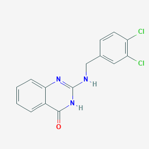 molecular formula C15H11Cl2N3O B15212661 2-((3,4-Dichlorobenzyl)amino)quinazolin-4(1H)-one CAS No. 61779-12-2